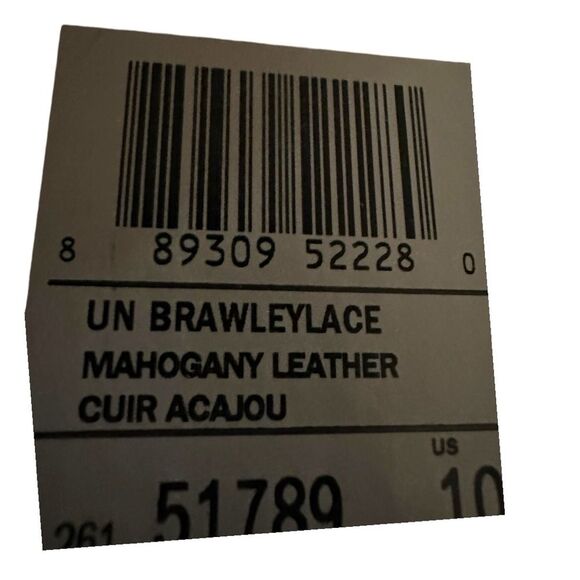 Clarks Mens size 10 Un Brawley Lace Mahogany Leather. - Picture 11 of 12